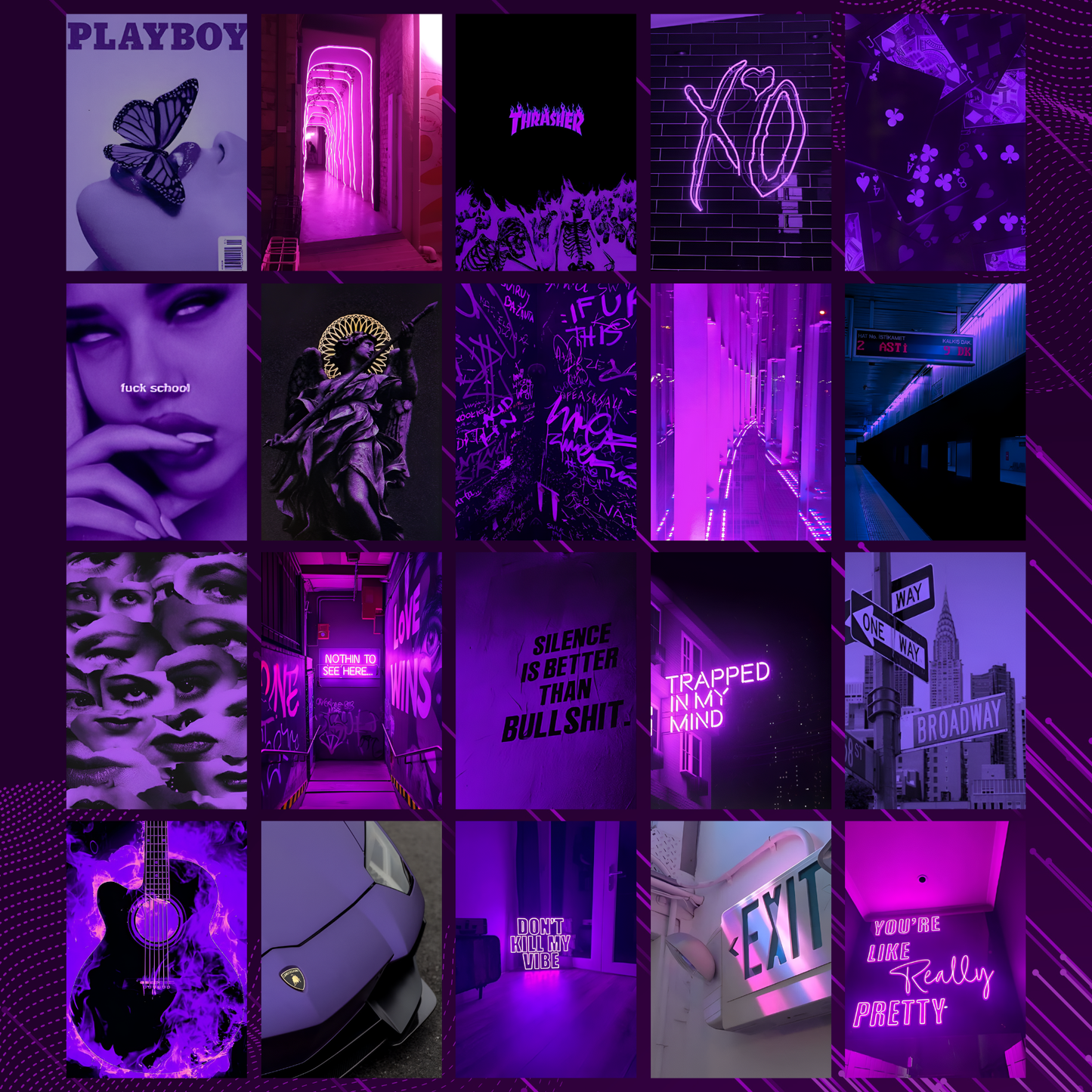 Neon Poster Set 1 (Pack Of 20)