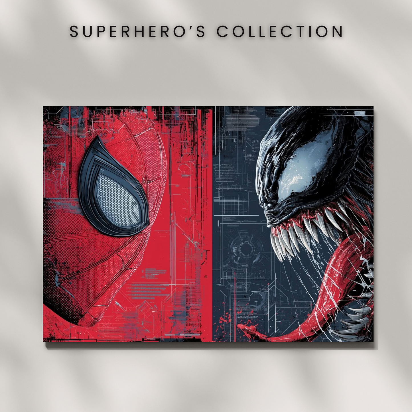 Spiderman VS Venom Comic Poster | (MCU / Marvel Comics) | SUPERHERO'S COLLECTION