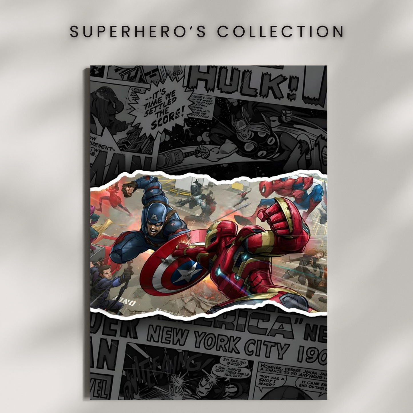 Marvel Comic Tearup Poster | (MCU / Marvel Comics) | SUPERHERO'S COLLECTION