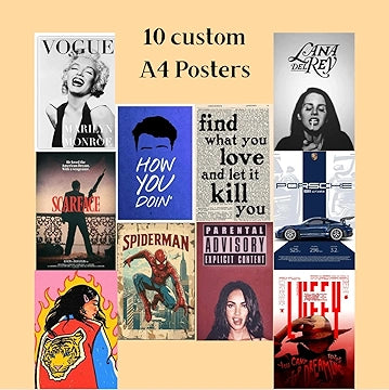 Pack of 10 Custom A4 Posters