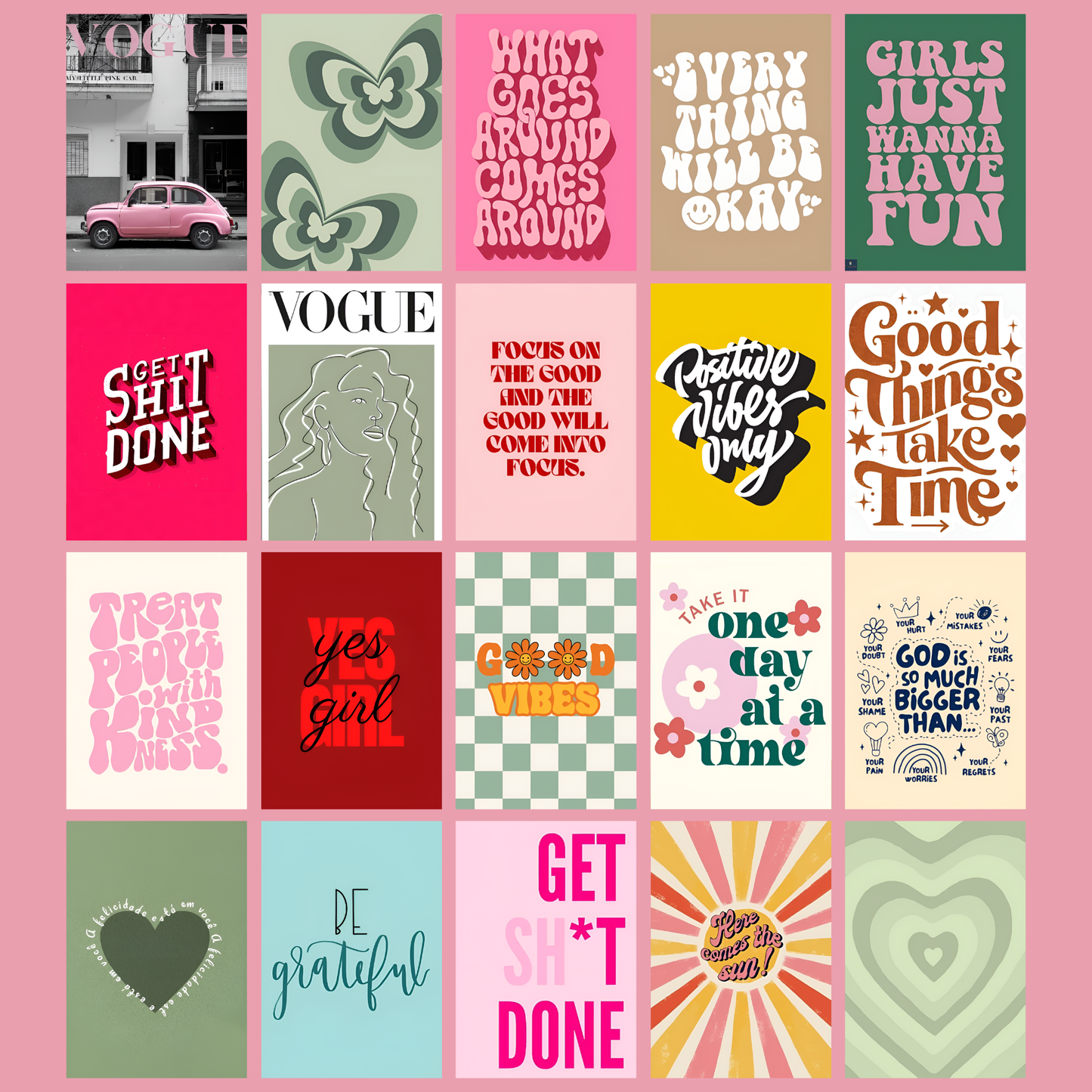 Girly Poster Set 1 (Pack Of 20)